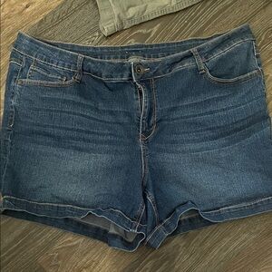 Natural Reflections Dark Blue Jean Shorts